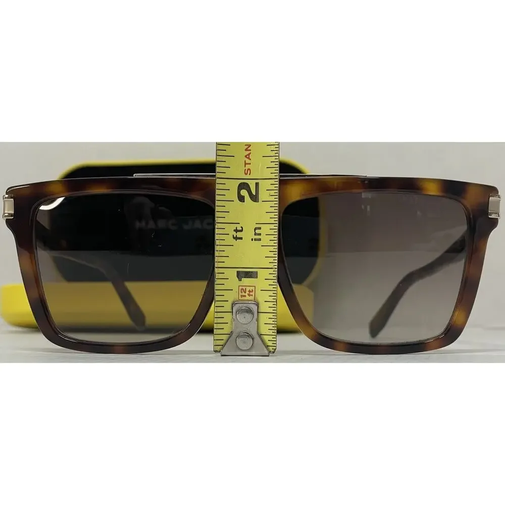 Marc Jacobs MARC 568/S Tortoise Havana Flat-Top Square Sunglasses Brown Gradient